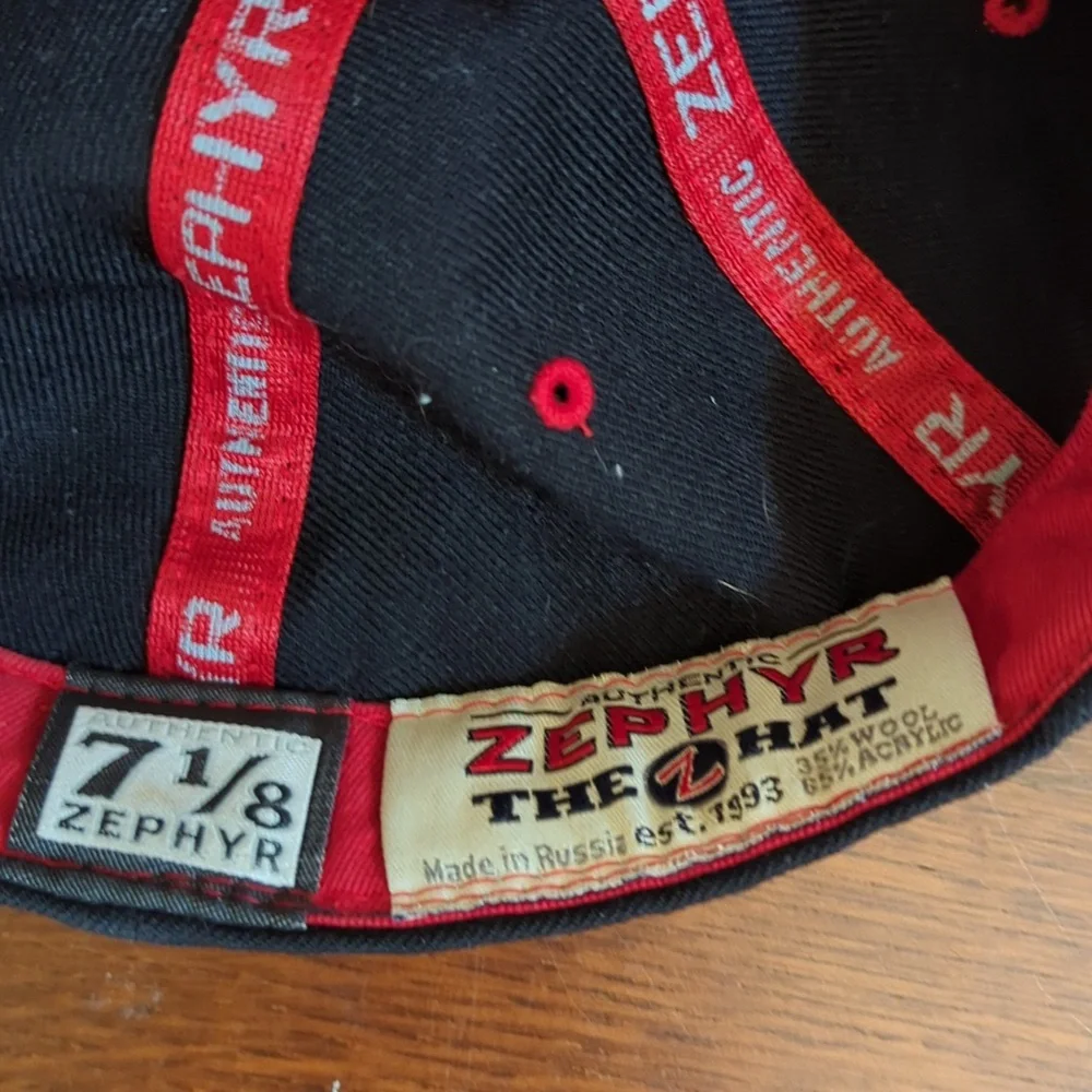 Authentic Zephyr The Z Hat Black Ohio State Red Block O Buckeyes Youth 7 1/8